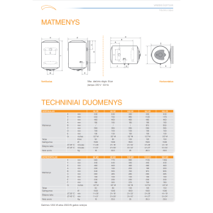 Vertikalus elektrinis vandens šildytuvas Calypso 100l . Photo 2